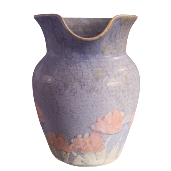 Artisan Blue and Pink Ceramic Vase - Picture 3 of 7